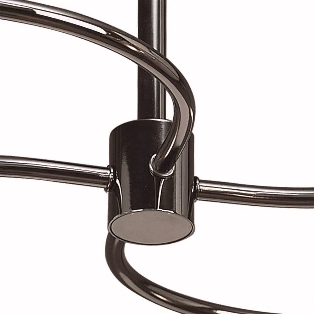 Netlighting Sphere Semi Flush Ceiling Light with 4 G9 Smoked Glass Shades in Black Chrome – 3
