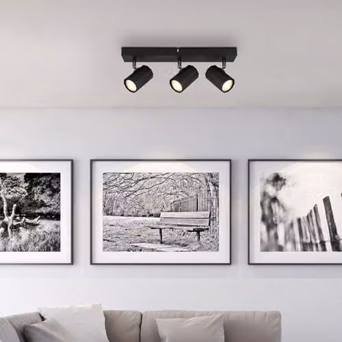 Netlighting James Ceiling Spotlight Bar in Black with 3x GU10 Bulbs, W/D/H: 75.0 x 39.0 x 14.5 cm – 5