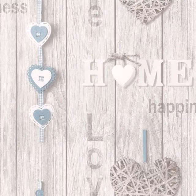 Fine Décor Love Your Home Typography Wallpaper in Blue