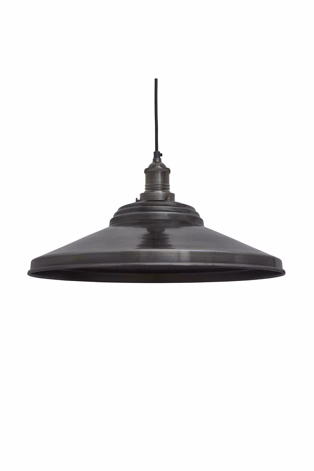 Industville Brooklyn Giant Step Pendant Light in Pewter and Dark Grey, Diameter: 45.72 cm – 2