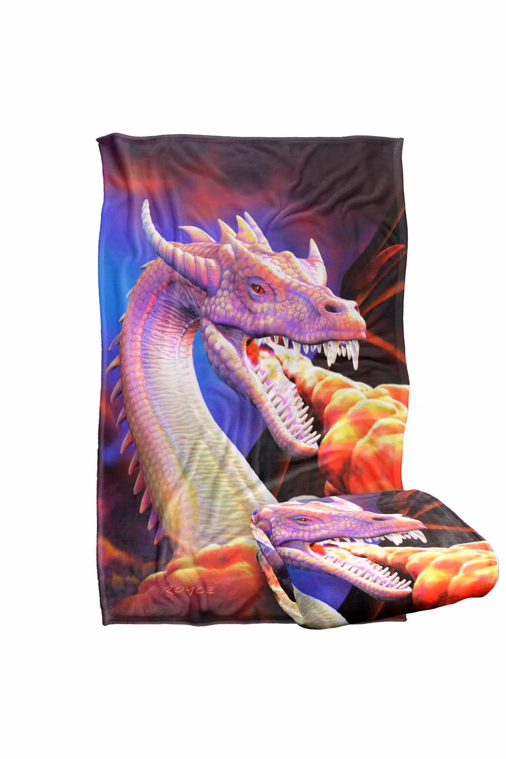 JQ Licensing Royce Mcclure Dragon Fire Silky Touch Super Soft Fleece Throw Blanket, Multicolour, W: 91 cm, D: 147 cm – 7