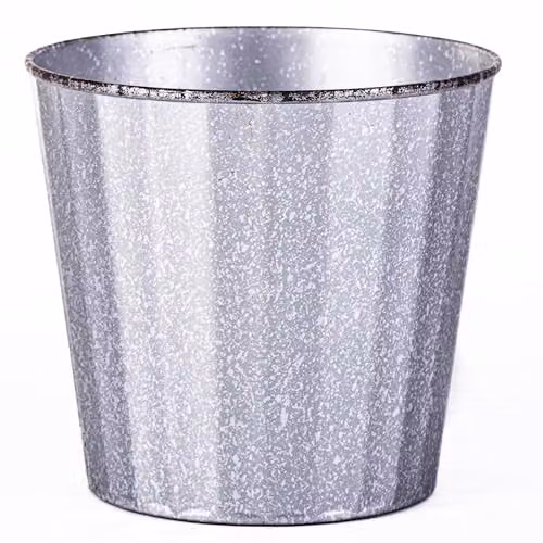 Garden Gear Steel Effect Planter in Silver, Diameter: 32 cm – 1