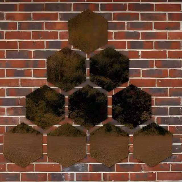 Primrose Geometric Hexagonal Wall Mounted Non Shatter Acrylic Mirror in Bronze