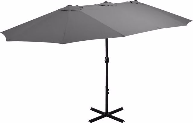 Berkfield Home Cantilever Outdoor Parasol with Aluminium Pole, Anthracite and Black, W: 460 cm, D: 270 cm – 1