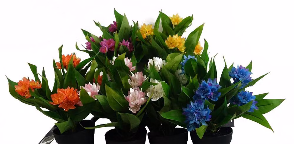 Botanik Artificial Pink Freesia Potted Houseplant – 2