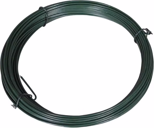 Berkfield Home Green Plastic Coated Steel Fence Binding Wire, 25 m