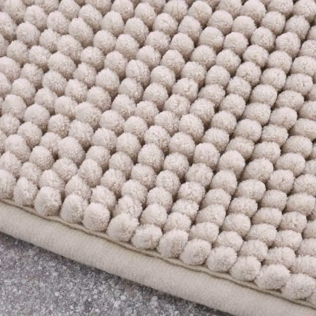 Catherine Lansfield Bobble Bath Mat in Beige, W: 50 cm, D: 80 cm