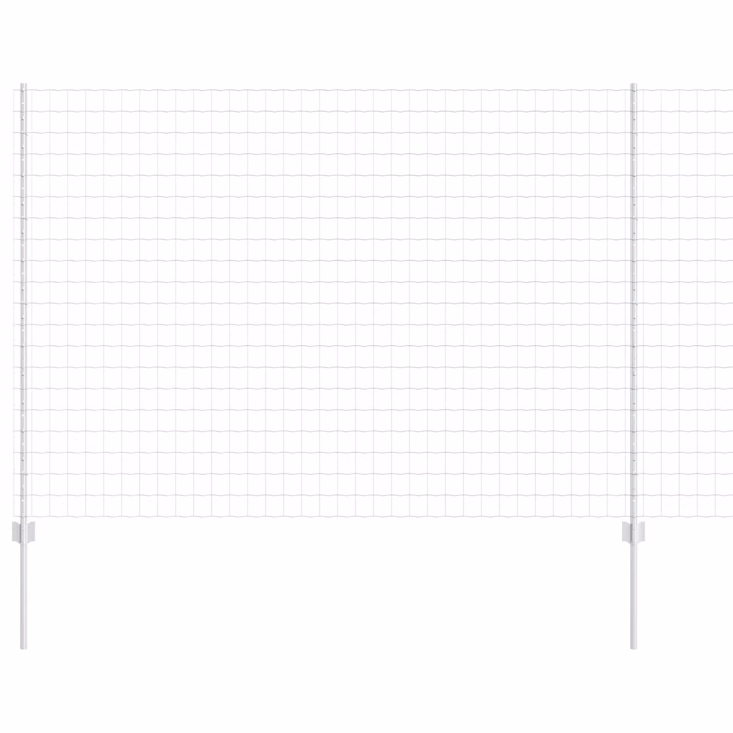 Berkfield Home Euro Fence with 10 U-Profile Posts, Galvanised Steel, Silver/Grey, W: 10 m, H: 1.6 m – 2