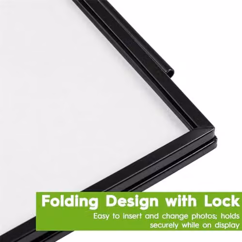 Nicola Spring Industrial Metal Hanging Photo Frame, Black, Square, Fits 20 x 20 cm – 3