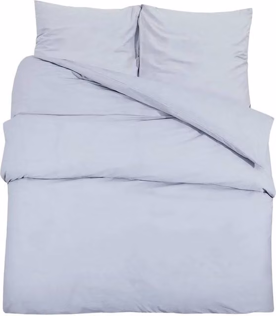 Berkfield Home Grey Microfibre Duvet Cover and Pillowcase Set, W/D/H: 140 x 200 cm – 1