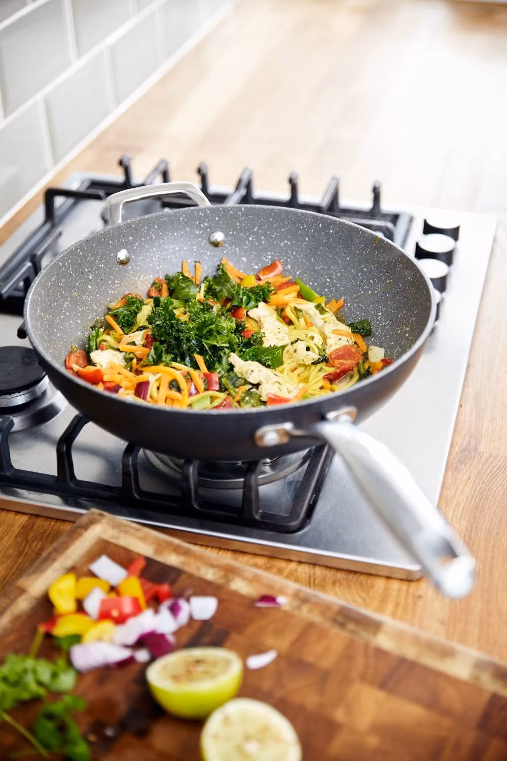 Stellar Rocktanium Non-Stick Wok, 30 cm, Metallic Silver – 3