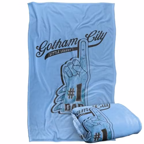 LOGOVISION Batman Justice League Gotham City Super Soft Fleece Throw Blanket, Multicolour, W: 91.44 cm, L: 147 cm – 1
