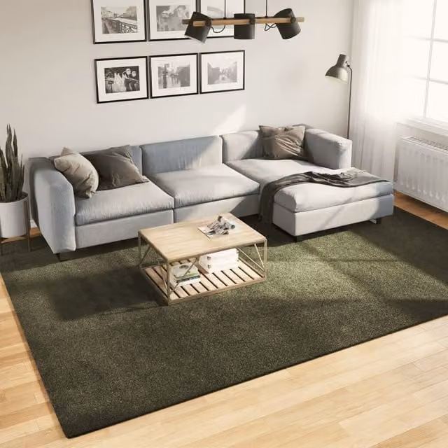 Berkfield Home HUARTE Short Pile Washable Rug, Forest Green, W: 240 cm, D: 340 cm – 1