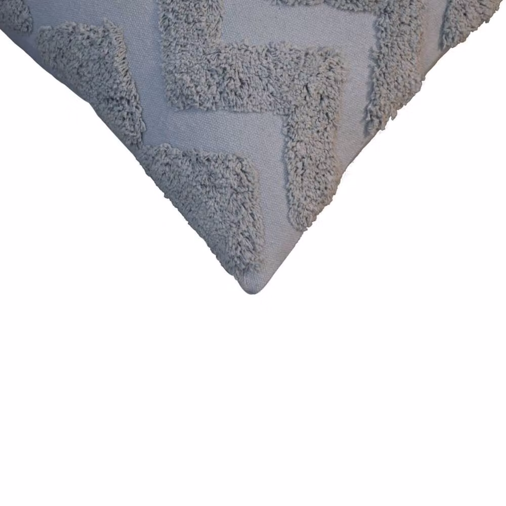 Wyld Haus Set of 2 Nopparat Grey Zig Zag Square Polyester Cushions, W/D/H: 45 x 45 x 45 cm – 4