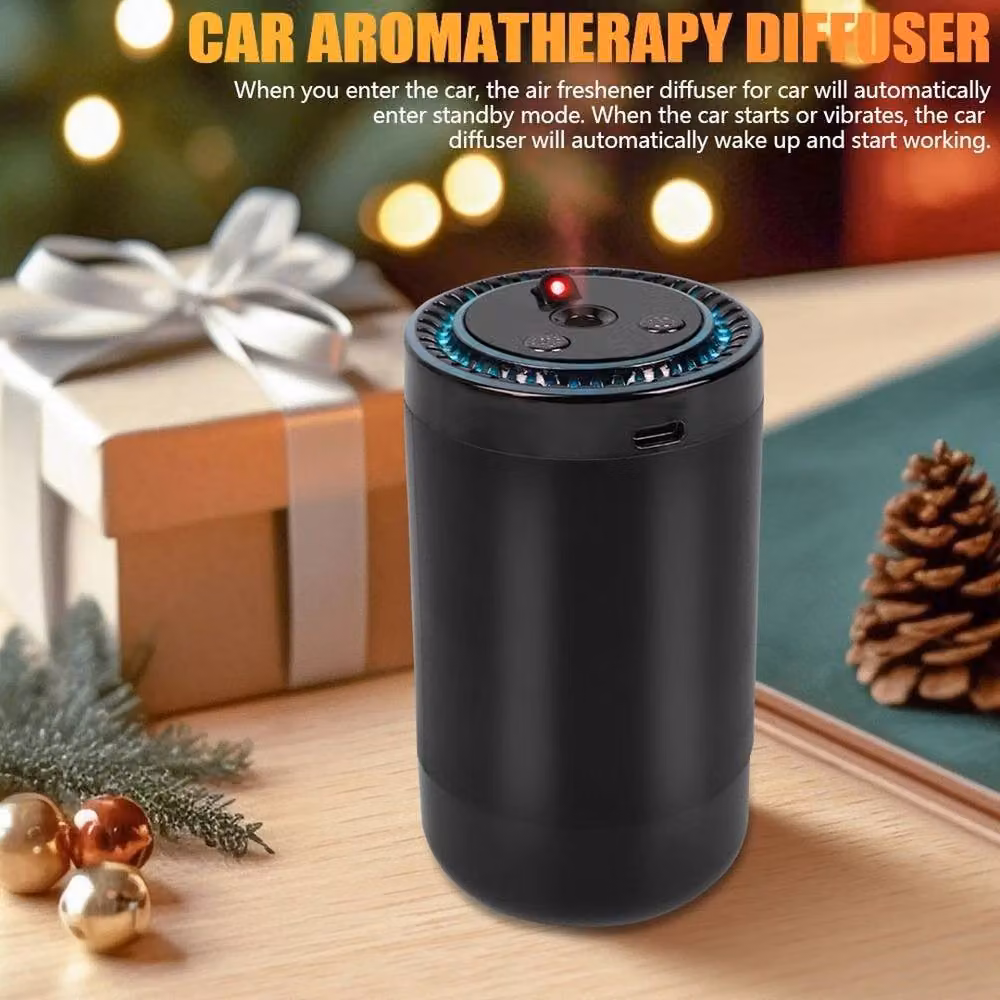 NESTLUNE LED Car Essential Oil Diffuser and Air Humidifier, Black, W: 100 cm, H: 15 cm – 4
