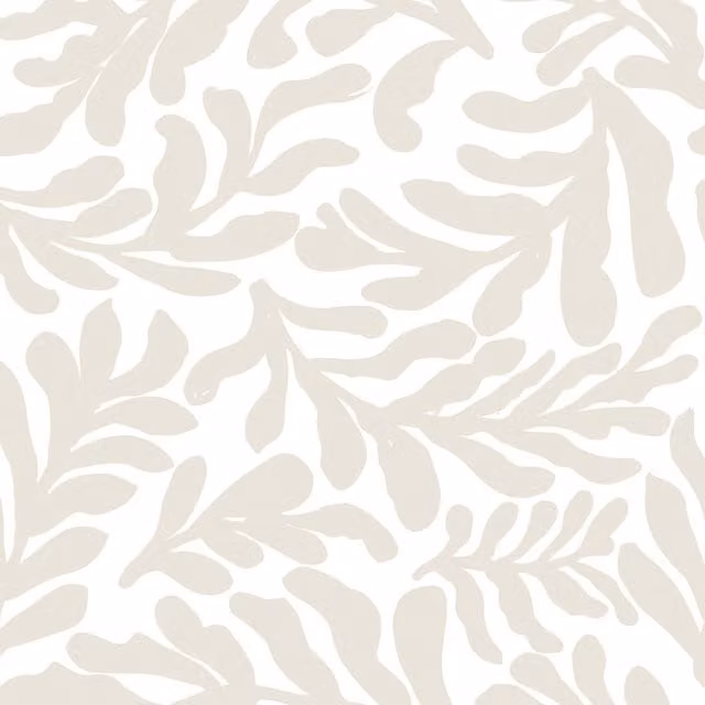 I Love Wallpaper Coral Leaf Botanical Floral Wallpaper in Almond Latte Beige and Yellow