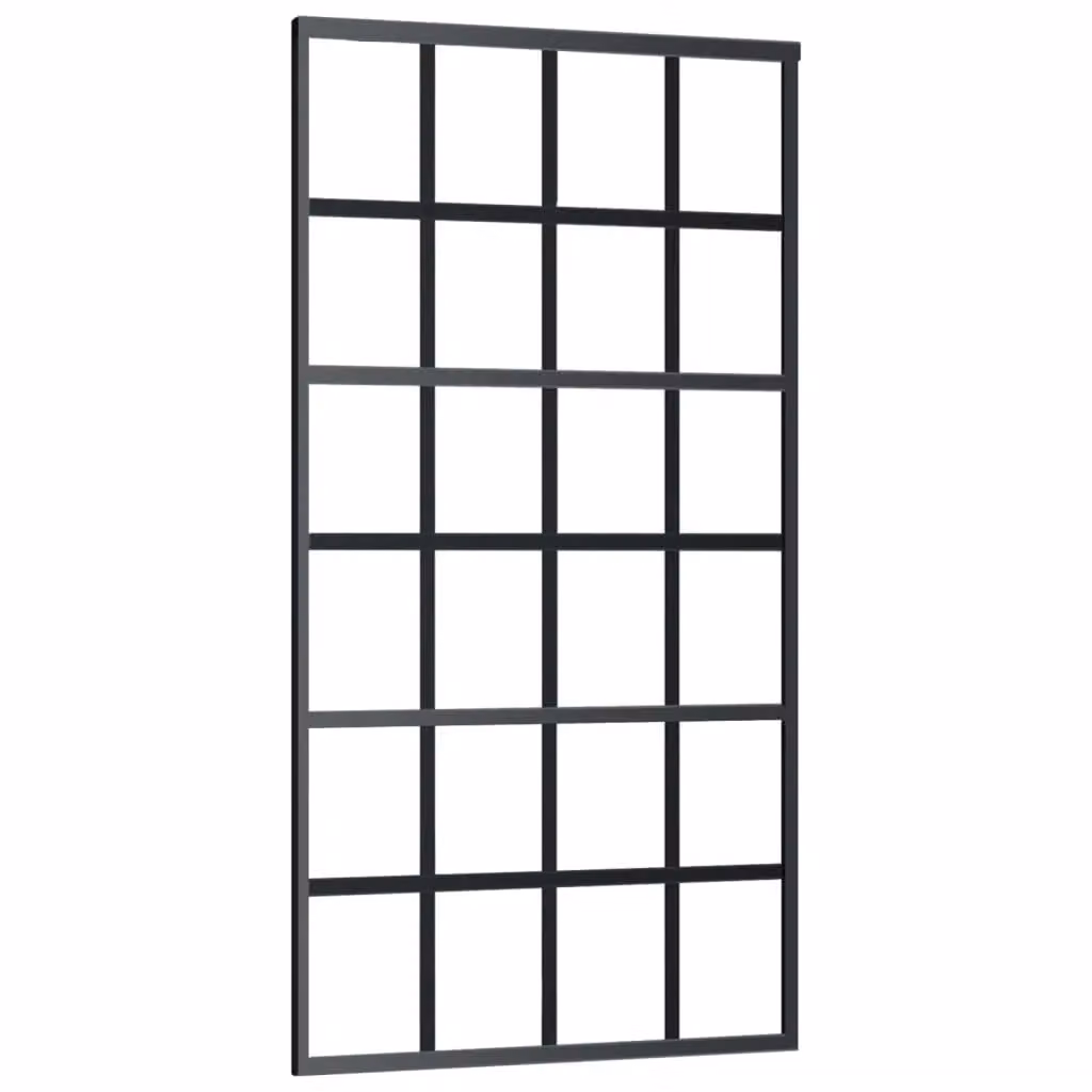 Berkfield Home Sliding Glass and Aluminium Door, Black, W: 102 cm, H: 205 cm – 2