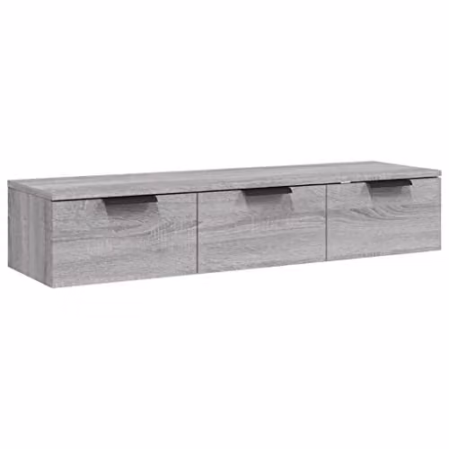 vidaXL Modern Wall Cabinet in Grey Sonoma, W/D/H: 102 x 30 x 20 cm