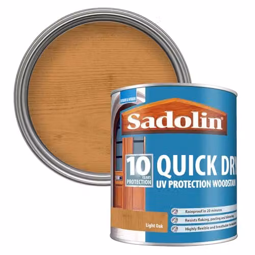 Sadolin Quick Dry UV Protection Woodstain in Light Oak, 2.5L