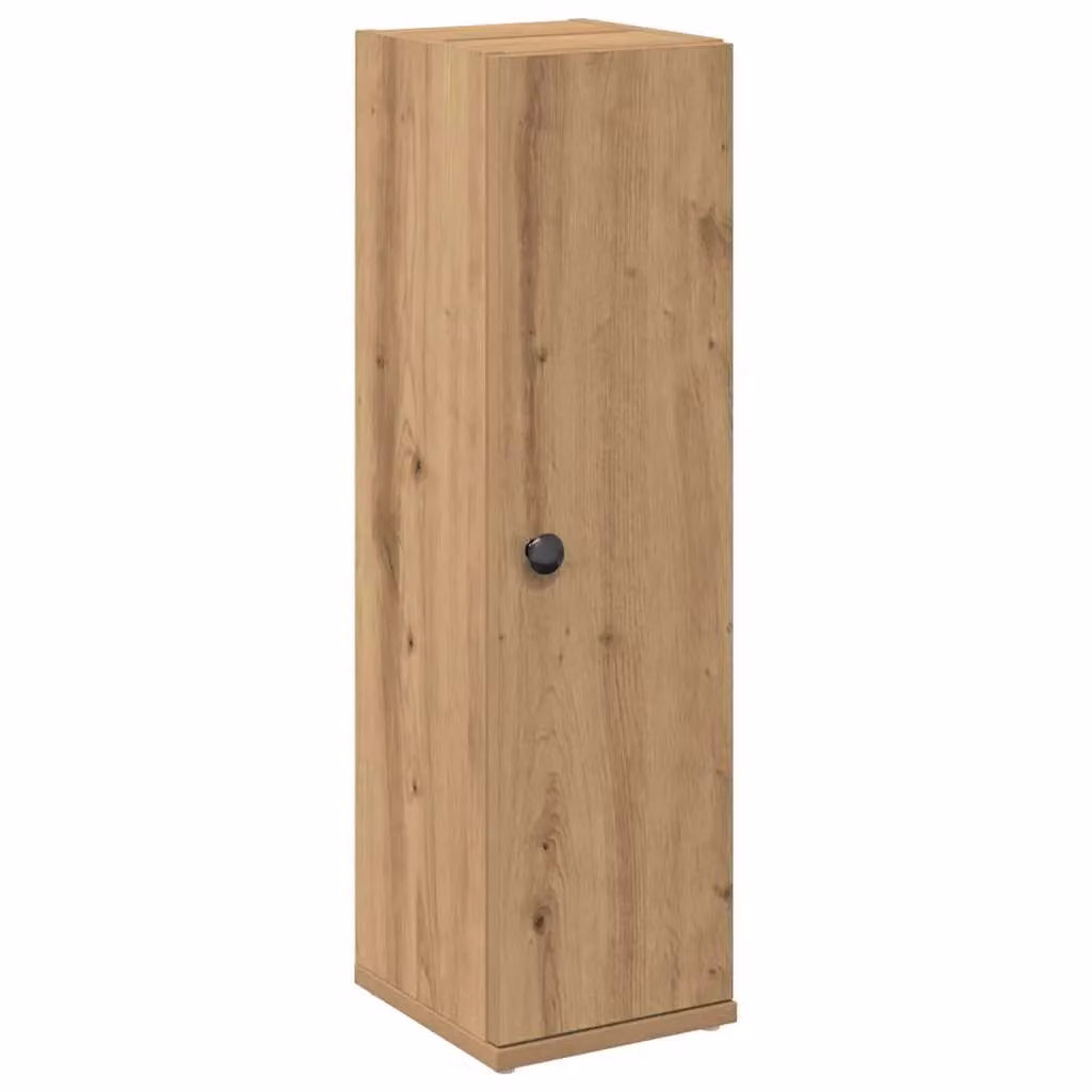 Berkfield Home Artisan Oak Bathroom Cabinet with Roll Holder, Brown, W/D/H: 22.0 x 20.5 x 72.0 cm – 2