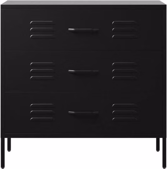 Lemon Pavilion Furniture Caleb Steel Chest in Black, W80 x D40 x H79.5 cm – 1