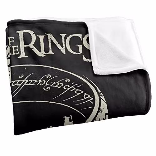 Logovision Lord of the Rings White Silky Touch Super Soft Fleece Throw Blanket W/D/H: 152 x 127 cm – 2