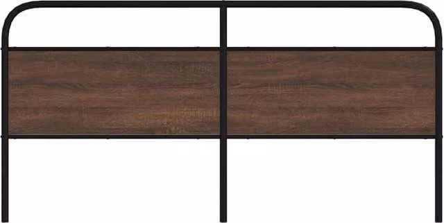 Berkfield Home Industrial Headboard in Brown Oak with Steel and MDF, W: 187 cm x H: 100 cm – 1