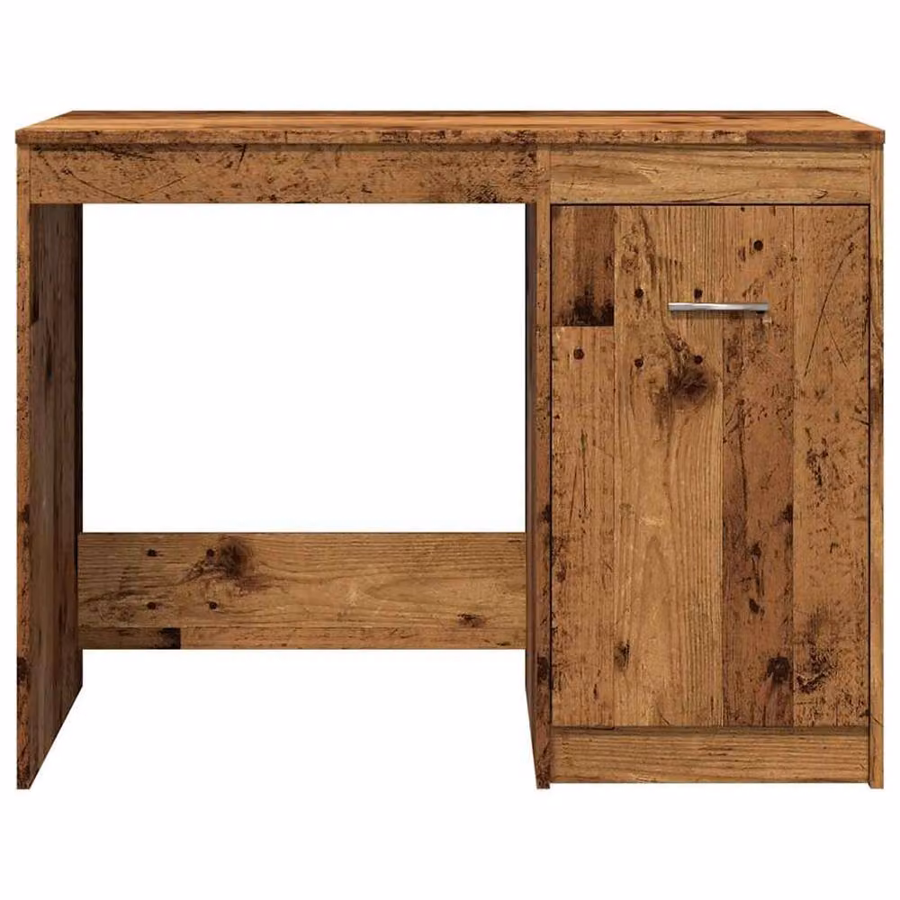 Berkfield Home Elegant Writing Desk in Brown Old Wood, W/D/H: 100 x 50 x 76 cm – 5