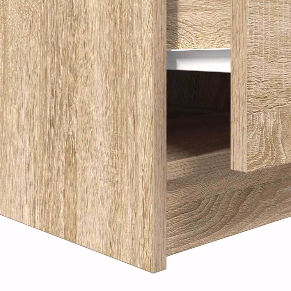 Berkfield Home Decorative Coffee Table with Drawers, Sonoma Oak, Light Brown, W/D/H: 70.5 x 70 x 40 cm – 2