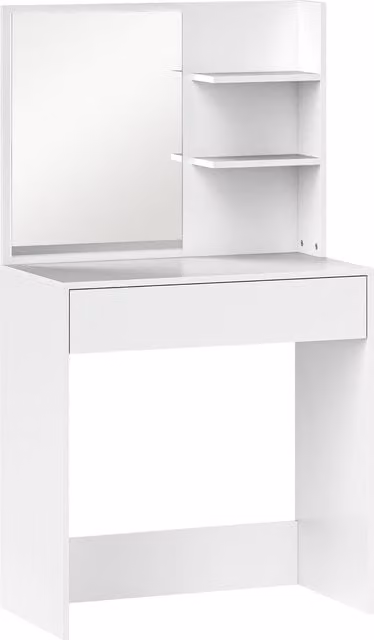 HOMCOM Dressing Table with Mirror and Storage in White – 1