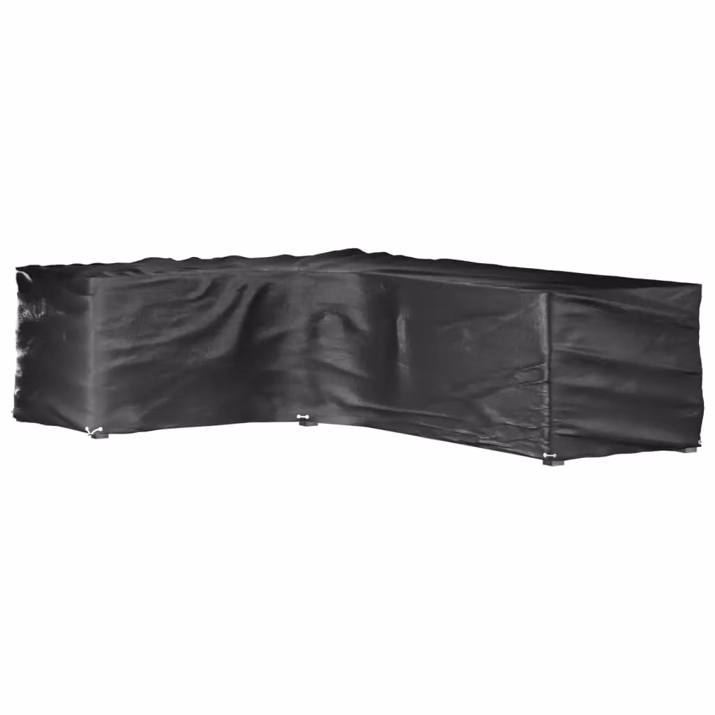 Berkfield Home L-Shaped Garden Furniture Covers, 2 Pack, Black, W/D/H: 210 x 260 x 80 cm – 2