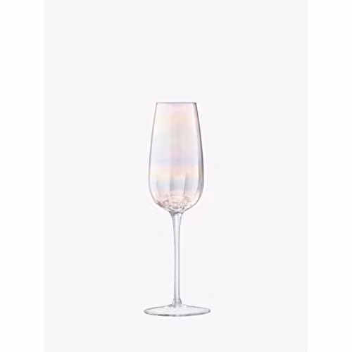 LSA International Pearl Champagne Flute Set of Two, Multicolour, 250ml per glass – 1