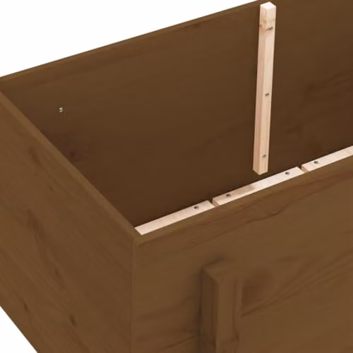 vidaXL Wooden Raised Bed in Honey Brown, W: 101 cm, D: 50 cm, H: 57 cm – 4
