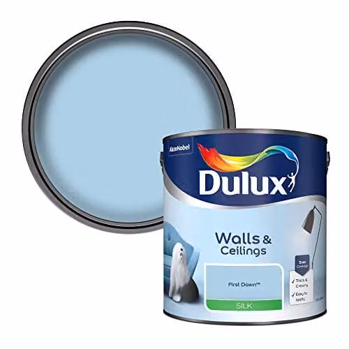 Dulux Silk Emulsion Paint for Walls and Ceilings, First Dawn Blue, 2.5 Litres – 1