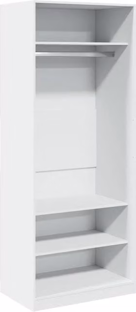 Berkfield Home White Wardrobe W/D/H: 80 x 50 x 200 cm
