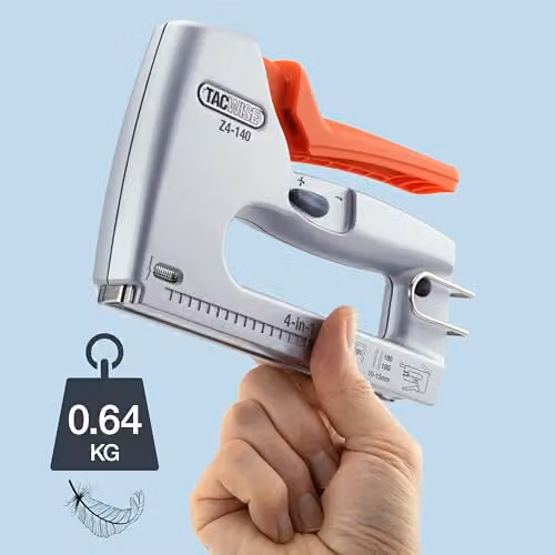 Tacwise 1747 Z4-140 Heavy Duty 4-in-1 Metal Staple and Nail Gun in Silver and Orange – 3