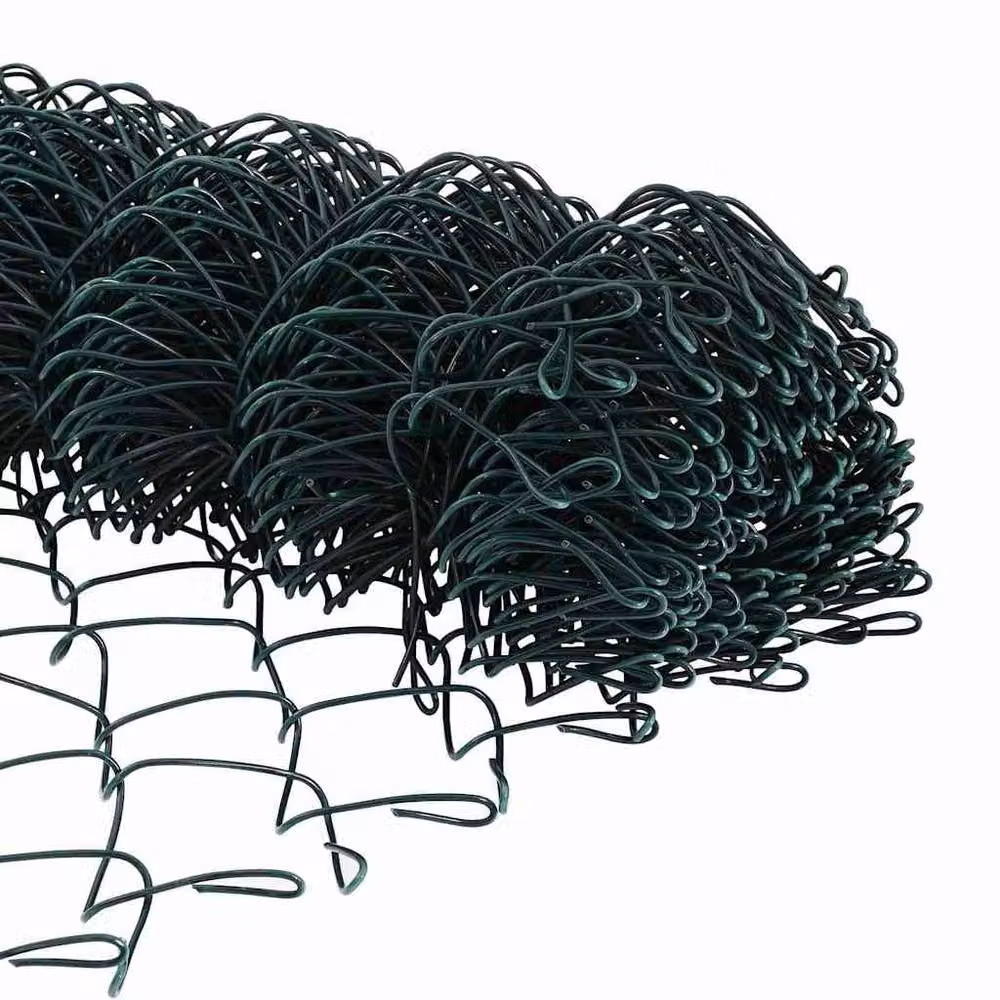 Berkfield Home Green PVC Coated Galvanised Steel Round Chain Link Fence, H: 1.6 m x W: 10 m – 5