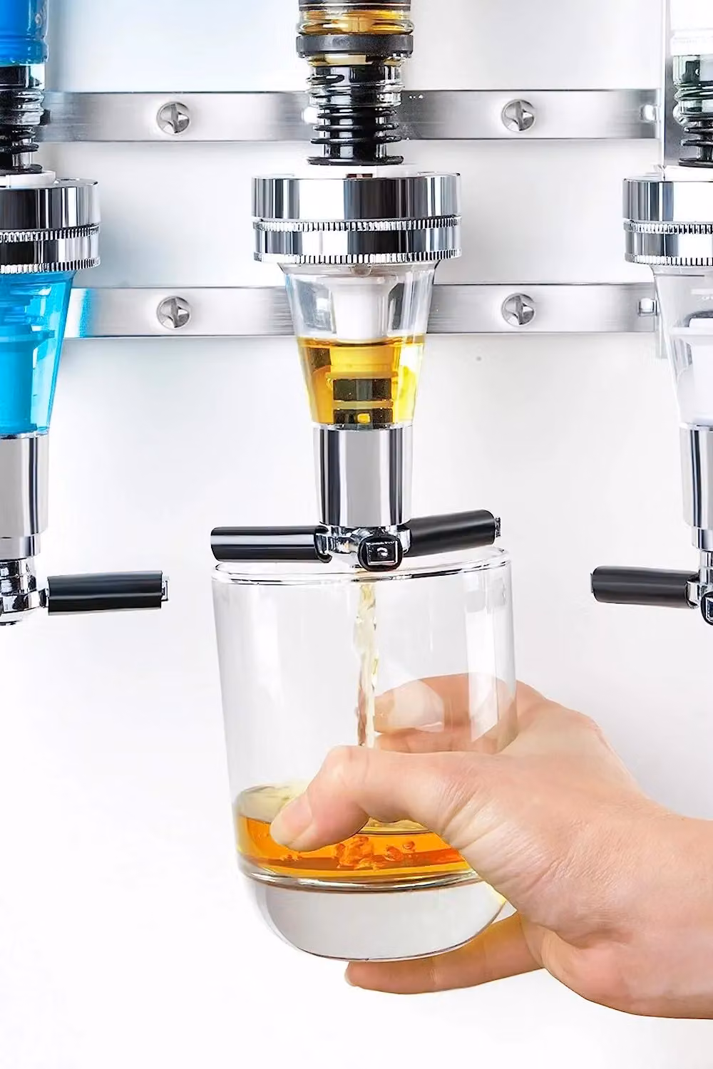 Final Touch Silver Aluminium and Glass 4 Bottle Wall Mounted Leakproof Drinks Dispenser – 2