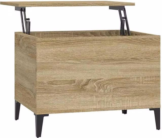 Berkfield Home Sonoma Oak Coffee Table in Brown, W: 60 cm, D: 44.5 cm, H: 45 cm – 1