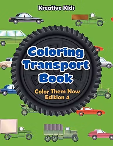 Kreative Kids Colouring Transport Book - Colour Them Now Edition 4, Multicolour