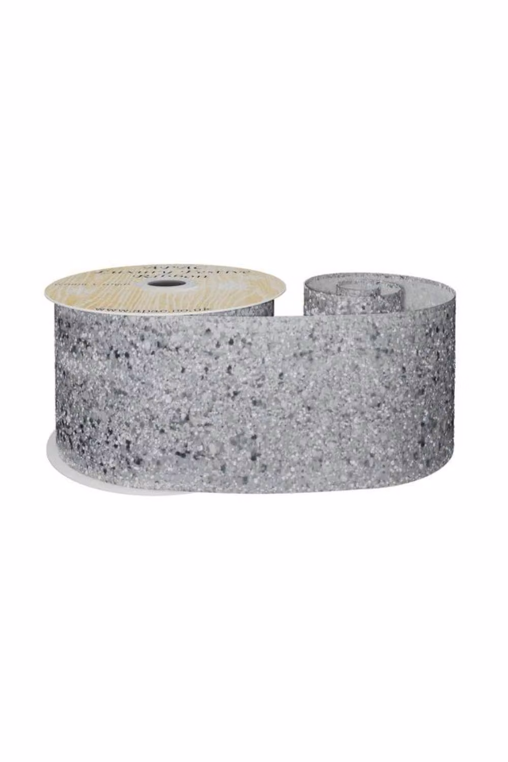 KDMD Silver Glitter Wired Ribbon, Width: 6.3 cm, Length: 10 y – 2