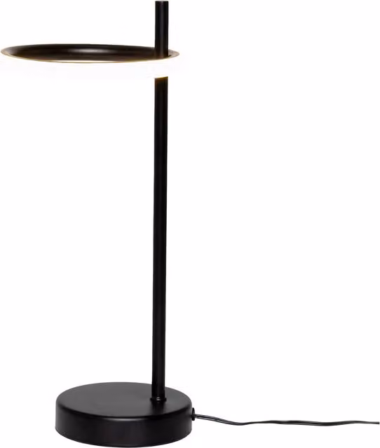 Litecraft Geo LED Ring Table Lamp in Black