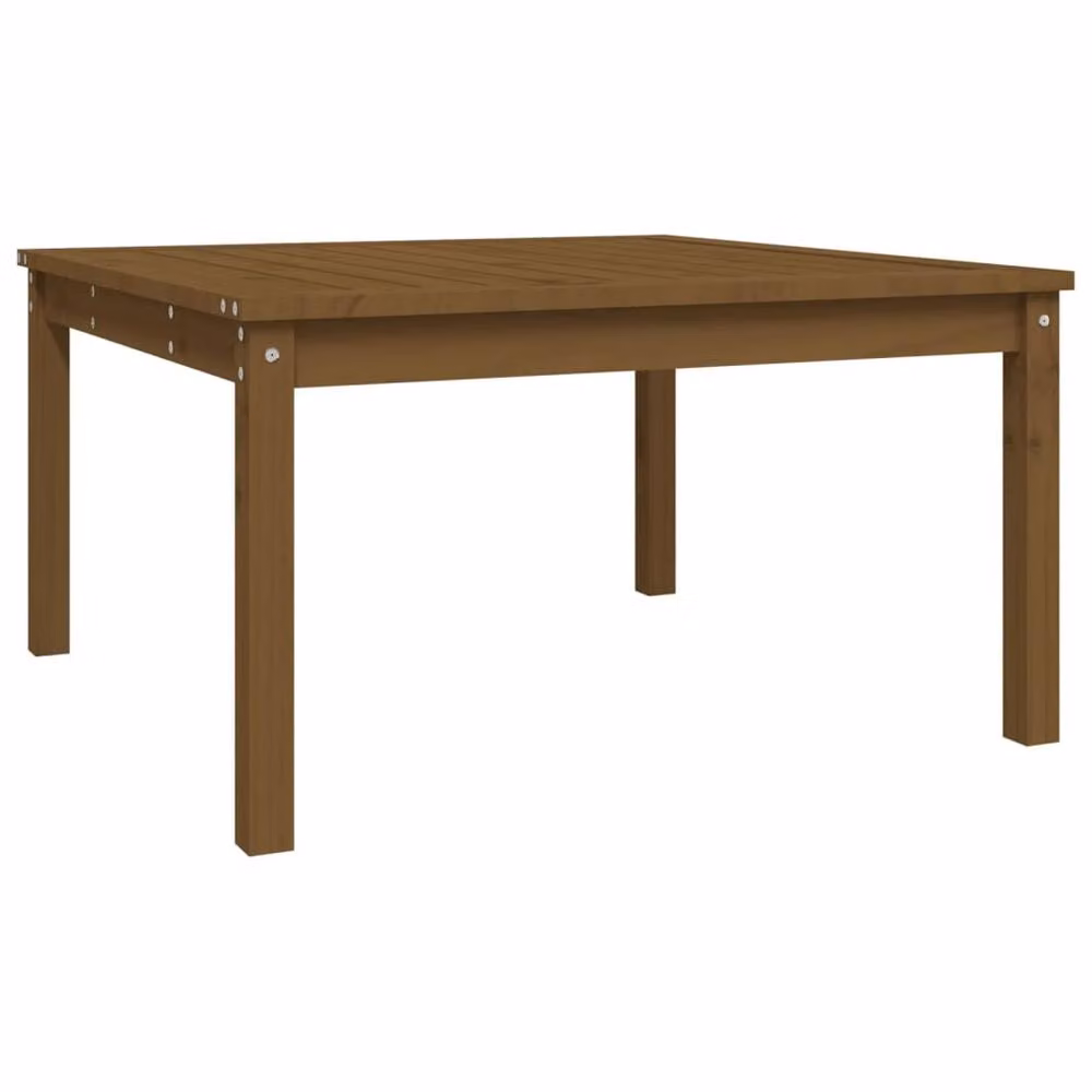 Berkfield Home Square Garden Table in Brown Solid Pine, W/D/H: 82.5 x 82.5 x 45 cm – 3