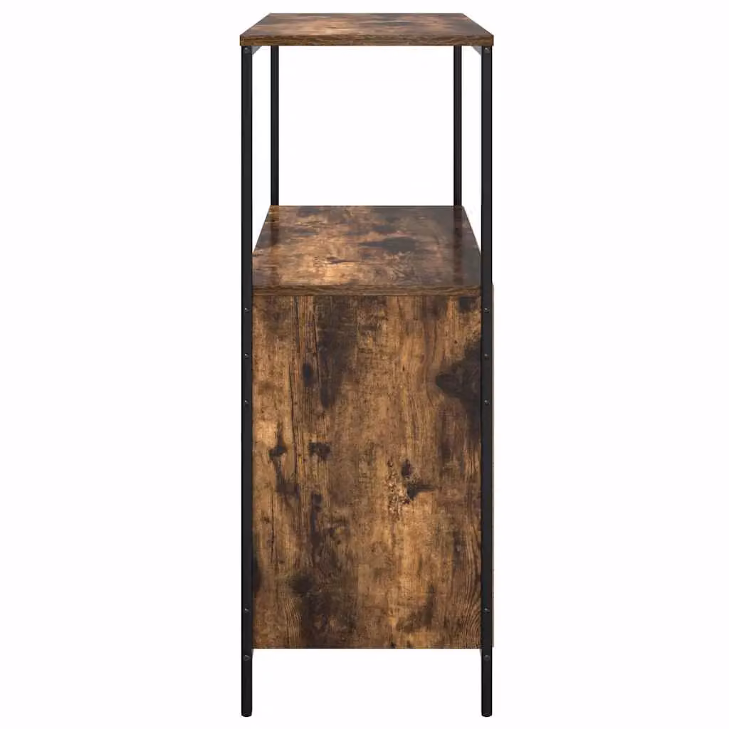 Berkfield Home Bathroom Cabinet with Shelves in Smoked Oak Brown, W: 76.5 cm, D: 35 cm, H: 95 cm – 3