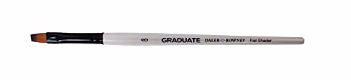 Daler-Rowney Graduate Multi-Technique Flat Shader Brush, Synthetic Hair, White, Size 8