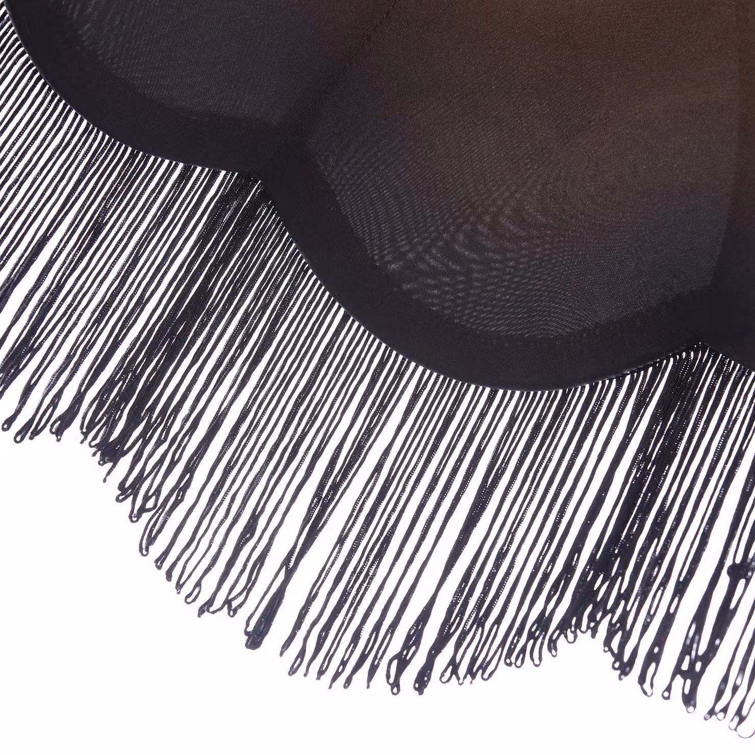 Happy Homewares Victorian Empire Lampshade in Black Faux Silk with Gold Trims, Diameter: 30 cm – 5