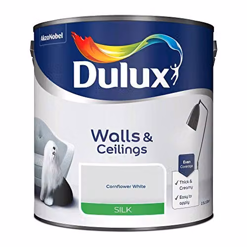 Dulux White Silk Emulsion Dispersion Paint, 2.5 l – 2