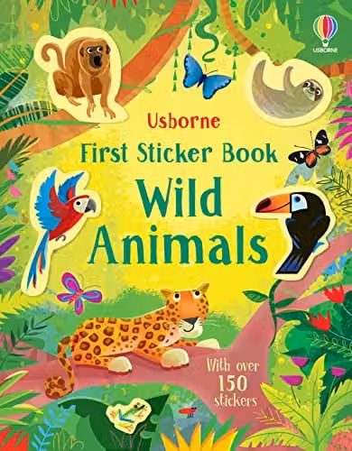 Usborne First Sticker Book Wild Animals Multicolour Paper Sticker Book