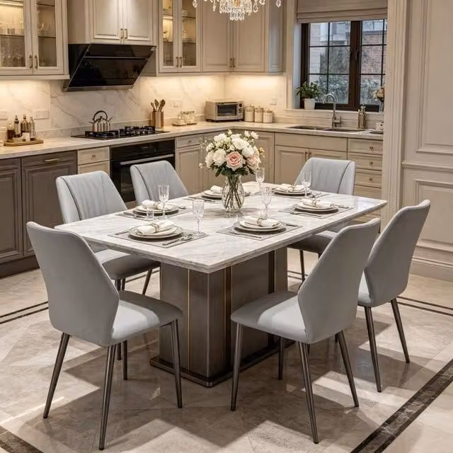 EONLION Mid-Century Grey Dining Chairs Set of 2 – 1