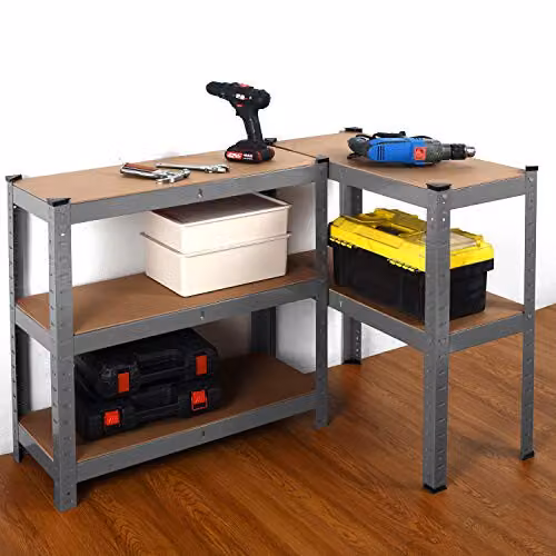 Direct Online Houseware House of Home 5 Tier Heavy Duty Metal Garage Shelving Unit, Grey, W/D/H: 70 x 30 x 150 cm – 6